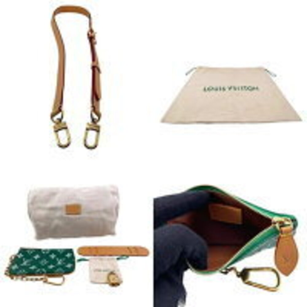Louis Vuitton Handbag Green Speedy Shoulder Calfskin Bag Bandouliere - Picture 4 of 9